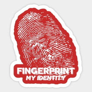 Fingerprint My Identity Sticker